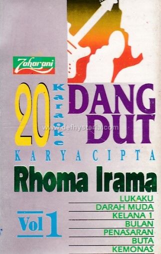 20 Karaoke Dangdut Karya Cipta Rhoma Irama Audio Kaset Zaharani catnr. ZR 0210