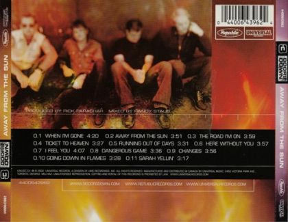 Download Cd 3 Doors Down Away From The Sun