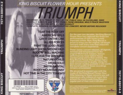 Triumph King Biscuit Flower Hour Presents on Core Music
